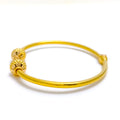 Classic Dazzling Orb 22k Gold Bangle Bracelet 