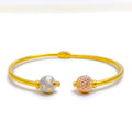 Delightful Dotted High Finish 22k Gold Bangle Bracelet 