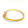 Delightful Dotted High Finish 22k Gold Bangle Bracelet 