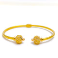 Graceful Evergreen 22k Gold Bangle Bracelet 