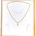 Lightweight 22k Gold Cross Pendant