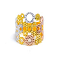 Bold Colorful 21K Gold Ring