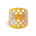 Elegant Netted 21K Gold Ring