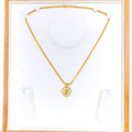 Heart-Shaped 22k Gold Khanda Pendant