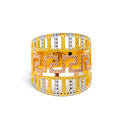 Fancy Bright 21K Gold Dapper Ring