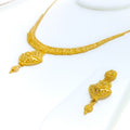 Mesmerizing Ornamental 22k Gold Necklace Set 