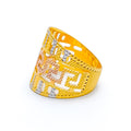 Fancy Bright 21K Gold Dapper Ring