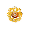 Magnificent Mesh Flower 22K Gold Ring