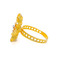 Magnificent Mesh Flower 22K Gold Ring