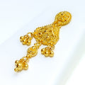 Eclectic Tasseled 22k Gold Necklace Set 