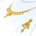 Eclectic Tasseled 22k Gold Necklace Set 