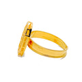 Oval Decorative 21k Gold Ring 