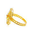 Luscious Hexagon Flower 22K Gold Ring