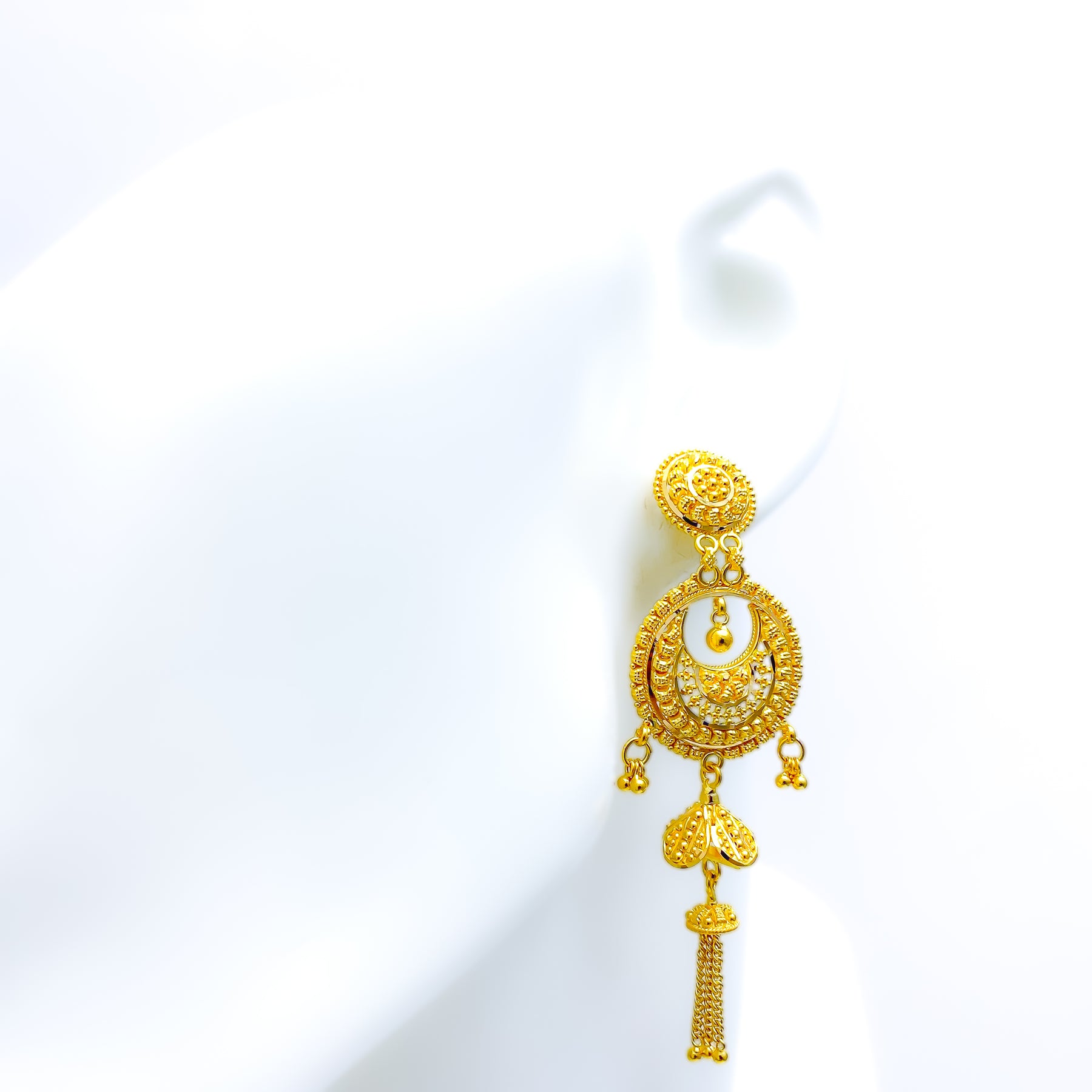 Pearls Chand Bali Earrings-Swaabhi - Swaabhi