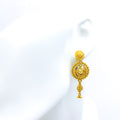 Floral Laced 22k Gold Hanging Earrings 