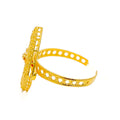 Dazzling Netted Square 22K Gold Ring