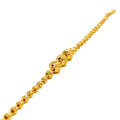 Jazzy Triple Orb 22k Gold Bracelet