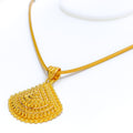 Tasteful Trendy Fanned 22k Gold Pendant