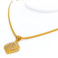 Special Floral Striped 22k Gold Pendant