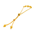 Glossy Multi-Bead 22K Gold Bolo Bracelet 
