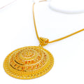 Intricate Meshed Dome 22k Gold Pendant