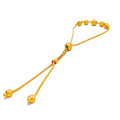 Fashionable Dangling 22K Gold Orb Bolo Bracelet 