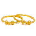 Palatial Draped 22k Gold Pipe Bangles