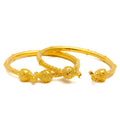 Palatial Draped 22k Gold Pipe Bangles