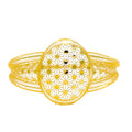 Trendy Floral Jali 21K Gold Bangle Bracelet 