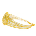 Trendy Floral Jali 21K Gold Bangle Bracelet 