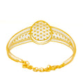 Trendy Floral Jali 21K Gold Bangle Bracelet 