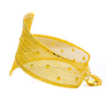 Contemporary Over Lapping 21K Gold Mesh Bangle Bracelet 