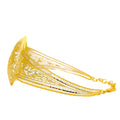 Fancy Diamond Shaped 21K Gold Netted Bangle Bracelet 