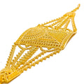 Special Checkered Triangle 22k Gold Statement Bracelet