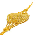 Decorative Five Chain 22k Gold Statement Bracelet