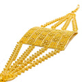 Elegant Checkered Block 22k Gold Statement Bracelet