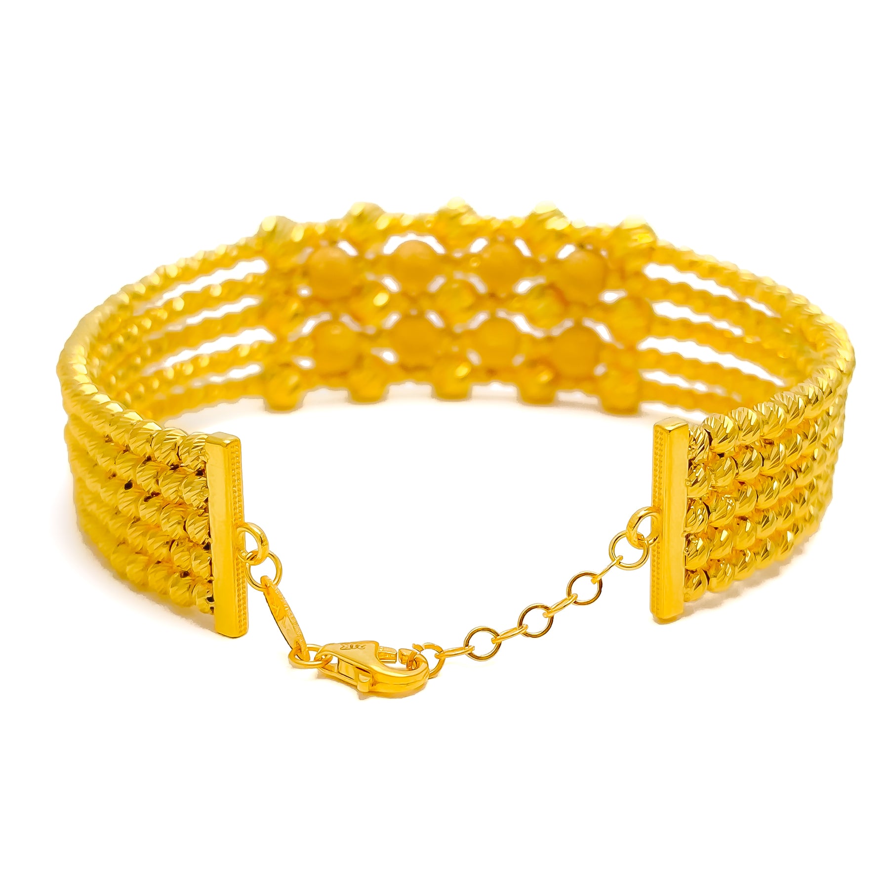 Magnificent Black Clover 21k Gold Bracelet – Andaaz Jewelers