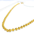Reflective Textured 22k Gold Orb Chain  - 28"    