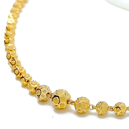 Evergreen Luscious Dotted 22k Gold Chain  - 18"     
