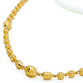 Smooth Satin Finish 22K Gold Orb Necklace - 16"  