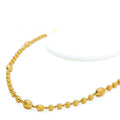 Smooth Satin Finish 22K Gold Orb Necklace - 16"  