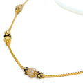 Modern Meenakari 22K Gold Orb CZ Necklace - 16"  