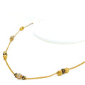 Modern Meenakari 22K Gold Orb CZ Necklace - 16"  