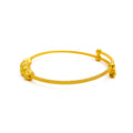 Lustrous Dotted 22k Gold Baby Bangle 