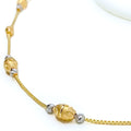 Etched Two-Tone 22K Gold Orb Necklace - 17"