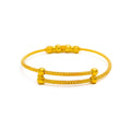 Lustrous Dotted 22k Gold Baby Bangle 