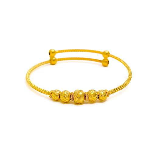 Elegant Sparkling 22k Gold Baby Bangle 