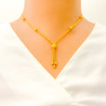 Classy Orb Drop 22K Gold Necklace Set