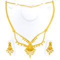 Traditional Festive 22k Gold Tasseled Light Patta Set