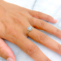 Classy Bright 18k White Gold + Diamond Ring